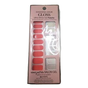 Dashing Diva Gloss Ultra Shine Gel Palette Coral Pop 34 Strips Brand New